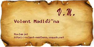 Volent Madléna névjegykártya